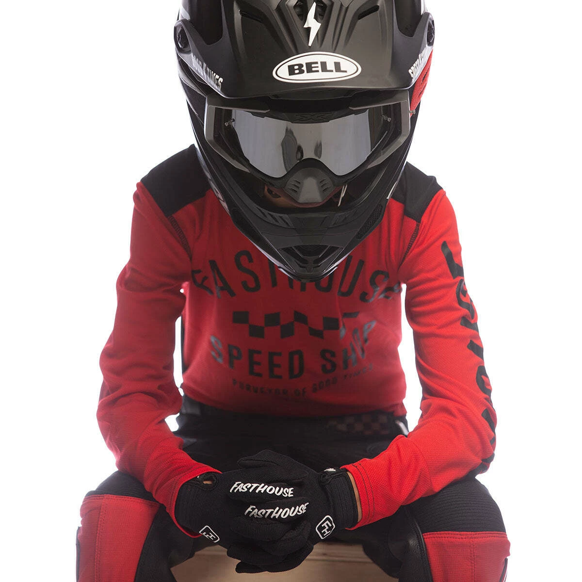 Hot Sale ⭐ FASTHOUSE YOUTH CARBON JERSEY RD/BK SM 👍 - Image 4