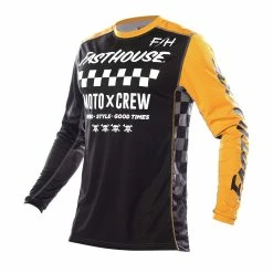Promo โค๏ธ Fasthouse Grindhouse Alpha Jersey - Black/Amber - S ๐