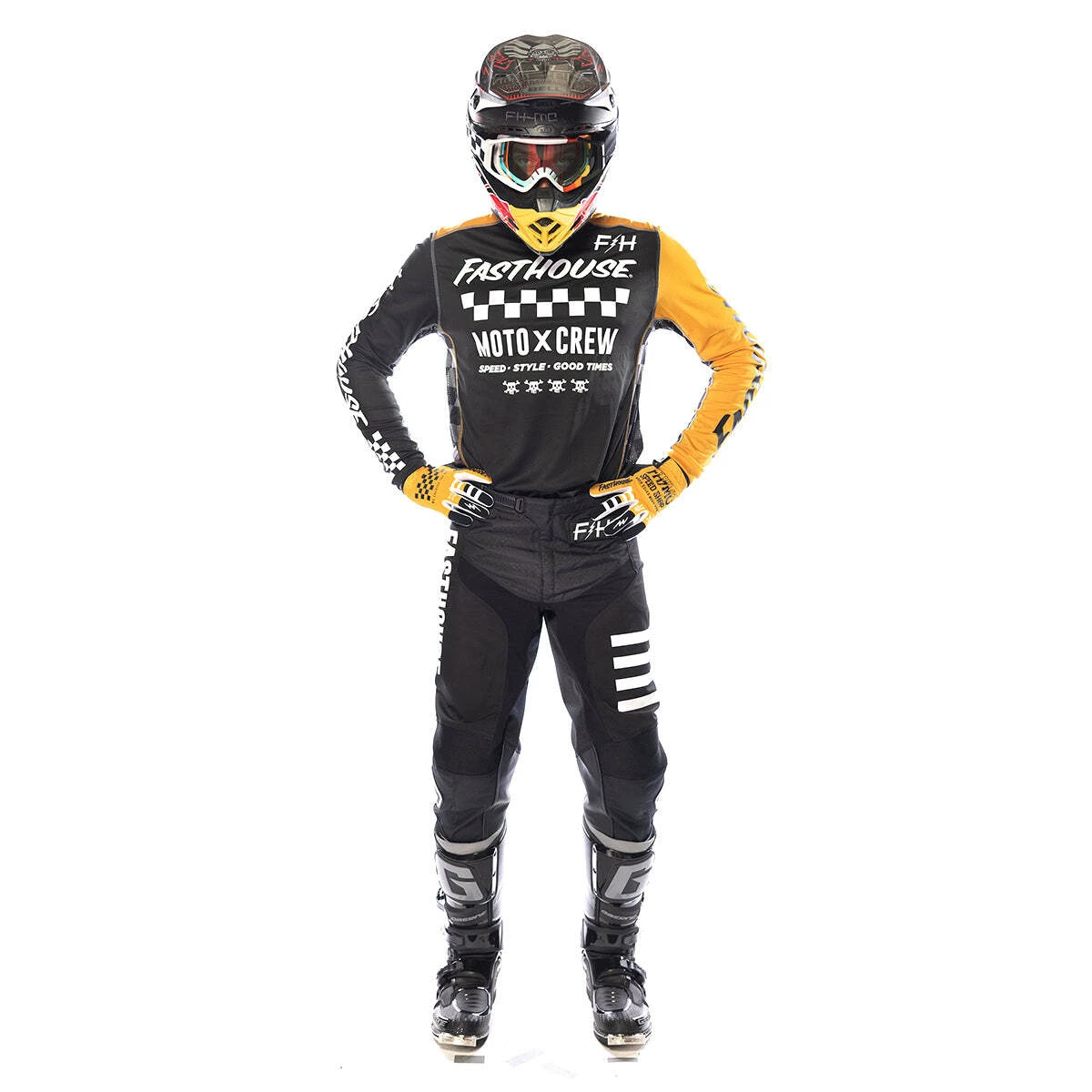 Promo ❤️ Fasthouse Grindhouse Alpha Jersey - Black/Amber - S 🔔 - Image 4