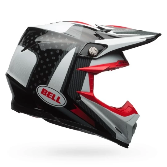 Hot Sale ๐ฏ Bell Moto-9 Flex Vice Black White Red Helmet ๐