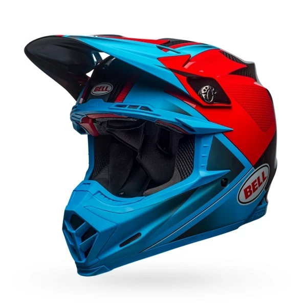 Brand new ๐งจ Bell Moto-9 Flex Hound Cyan Red Helmet - Unisex - Large - Adult - Blue/Red ๐ฏ