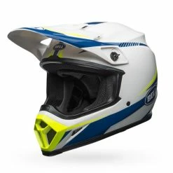 Best Sale 🧨 Bell MX-9 MIPS Torch White Blue Yellow Helmet - White - Small - Adult 😀