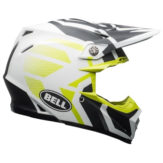 Best Sale 👍 Bell Moto-9 MIPS District White Black Green Helmet - White - Small - Adult 👏