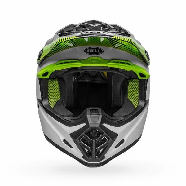 Cheap 💯 Bell Moto-9 MIPS Chief Matte/Gloss Black/White/Green Helmet - White - Medium - Adult 💯 - Image 2