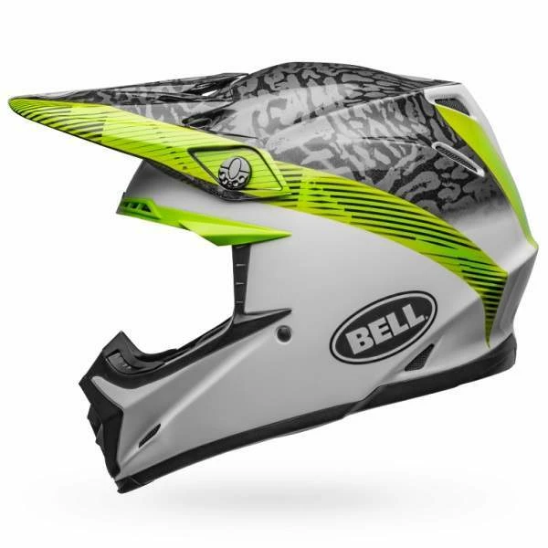 Cheap 💯 Bell Moto-9 MIPS Chief Matte/Gloss Black/White/Green Helmet - White - Medium - Adult 💯 - Image 3