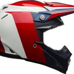 Cheapest 😀 Bell Moto-9 Flex Division White Blue Red Helmet - Unisex - Small - Adult - White/Blue/Red 💯