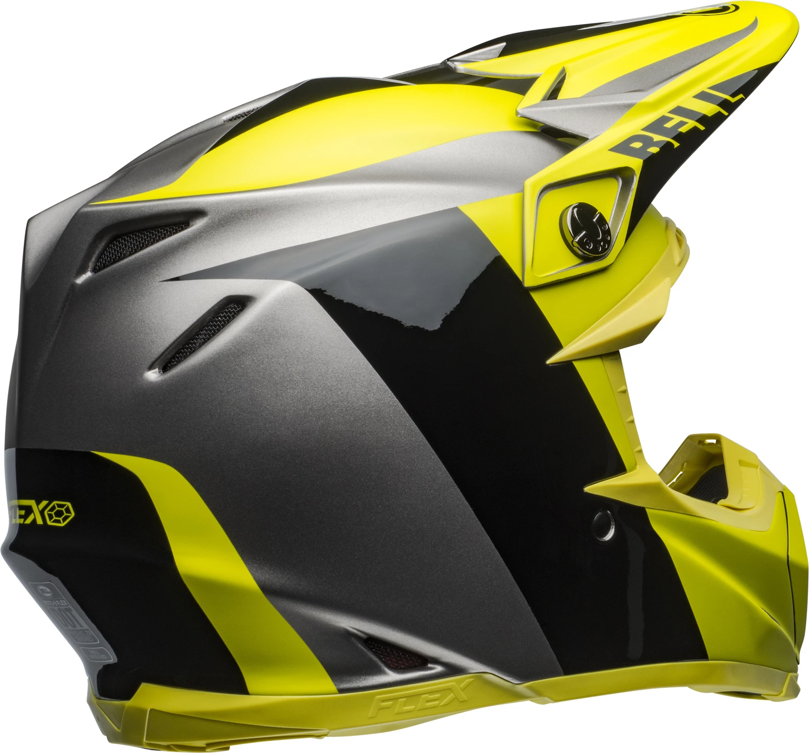 New 🤩 Bell Moto-9 Flex Division Black Yellow Grey Helmet 😉 - Image 2