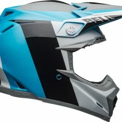 Deals ⭐ Bell Moto-9 Flex Division White Black Blue Helmet - White - Small - Adult ⭐