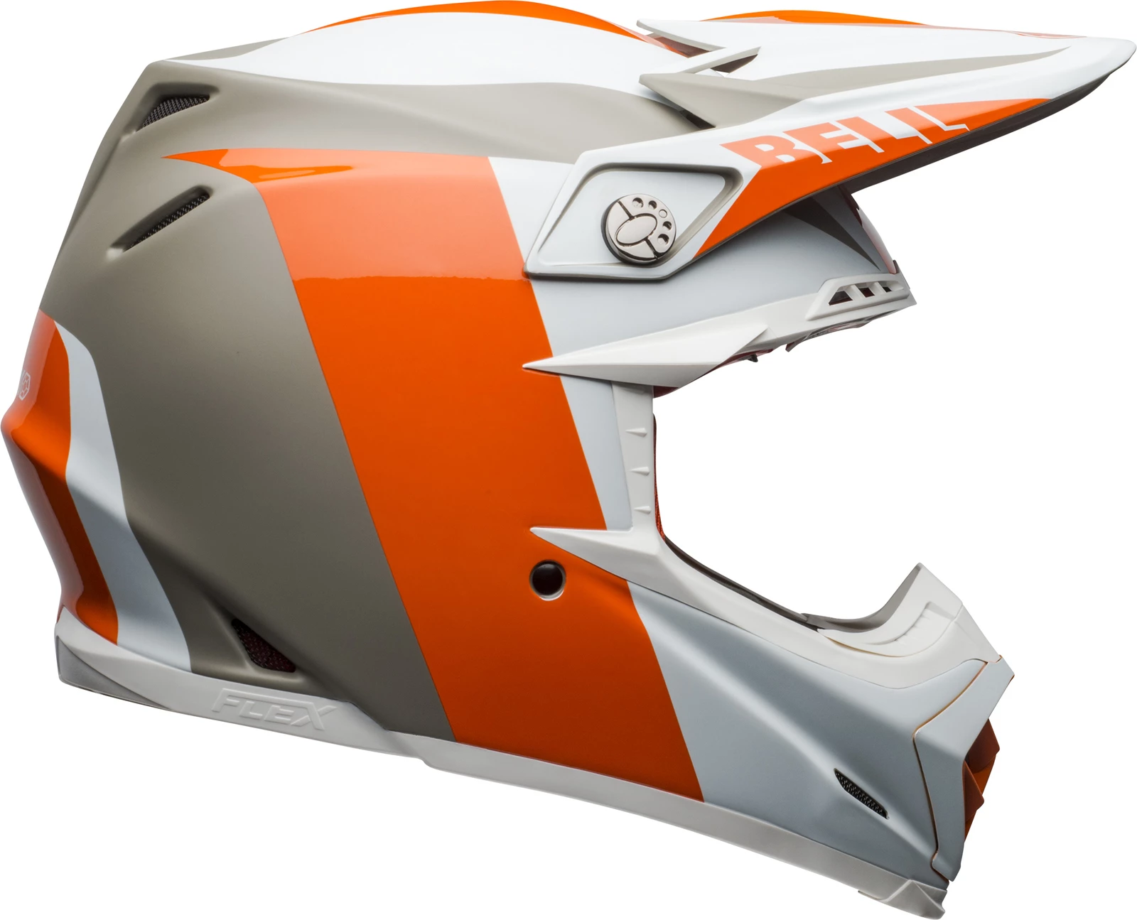 Deals 💯 Bell Moto-9 Flex Division White Orange Sand Helmet - Unisex - Small - Adult - White/Orange/Sand 👍