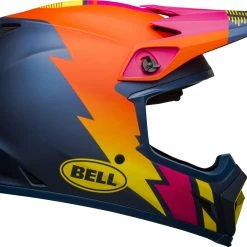 Best Pirce 🛒 Bell MX-9 MIPS Strike Matte Blue Orange Pink Helmet - Unisex - Medium - Adult - Blue/Orange/Pink 🎁