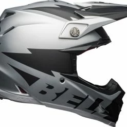 Best Sale โจ Bell Moto-9 Flex Breakaway Matte Silver Black Helmet - Black - Large - Adult โญ