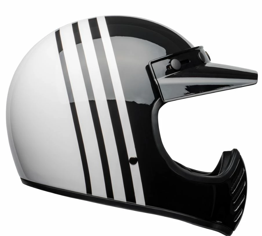 New ❤️ Bell Moto-3 Reverb White Black Helmet 😉