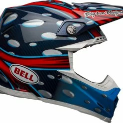 New โญ Bell Moto-9 Flex MC Replica Blue Red Black Helmet - Unisex - Large - Adult - Blue/Red/Black ๐
