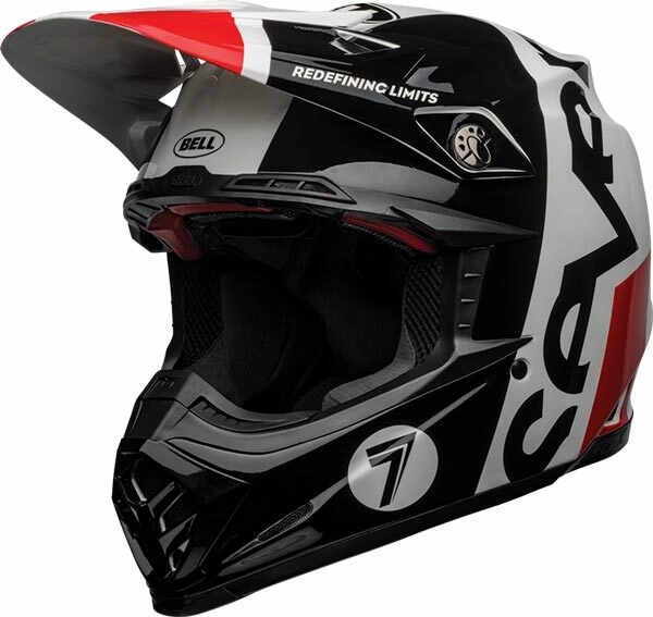 Discount ๐ Bell Moto-9 Flex Special Edition Seven Galaxy Black White Red Helmet - Unisex - Medium - Adult - Black/White/Red ๐ - Image 2
