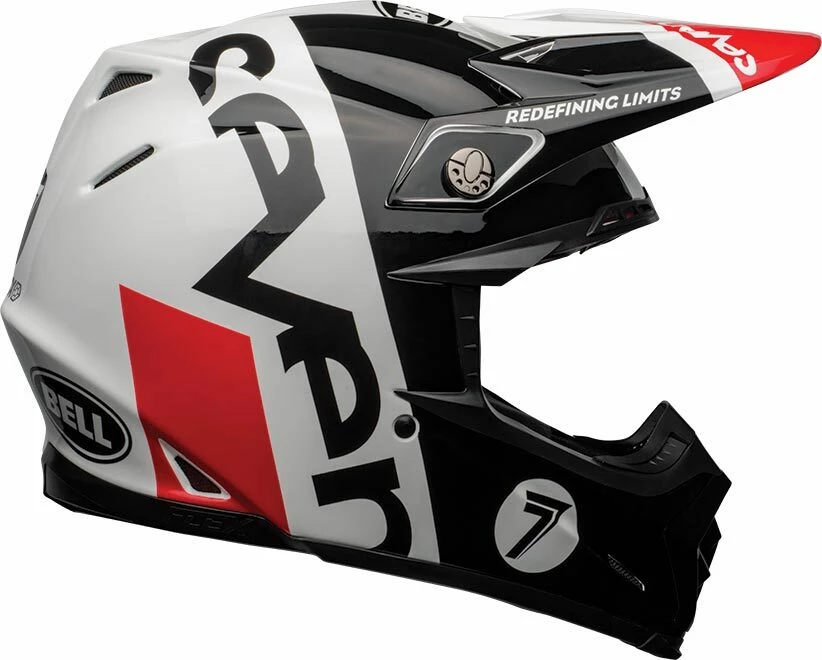 Discount ๐ Bell Moto-9 Flex Special Edition Seven Galaxy Black White Red Helmet - Unisex - Medium - Adult - Black/White/Red ๐