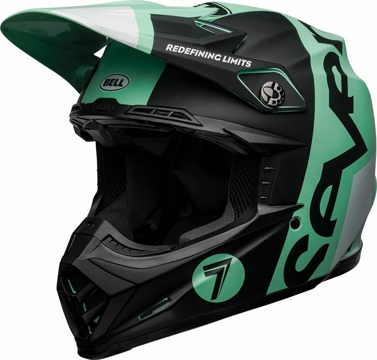 Hot Sale ๐คฉ Bell Moto-9 Flex Special Edition Seven Galaxy Black Mint White Helmet - Unisex - Small - Adult - Black/Mint/White ๐ - Image 2