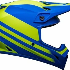 Flash Sale π₯° Bell 2023 MX-9 MIPS Disrupt Matte Classic Blue Hi-Viz Yellow Helmet β¨