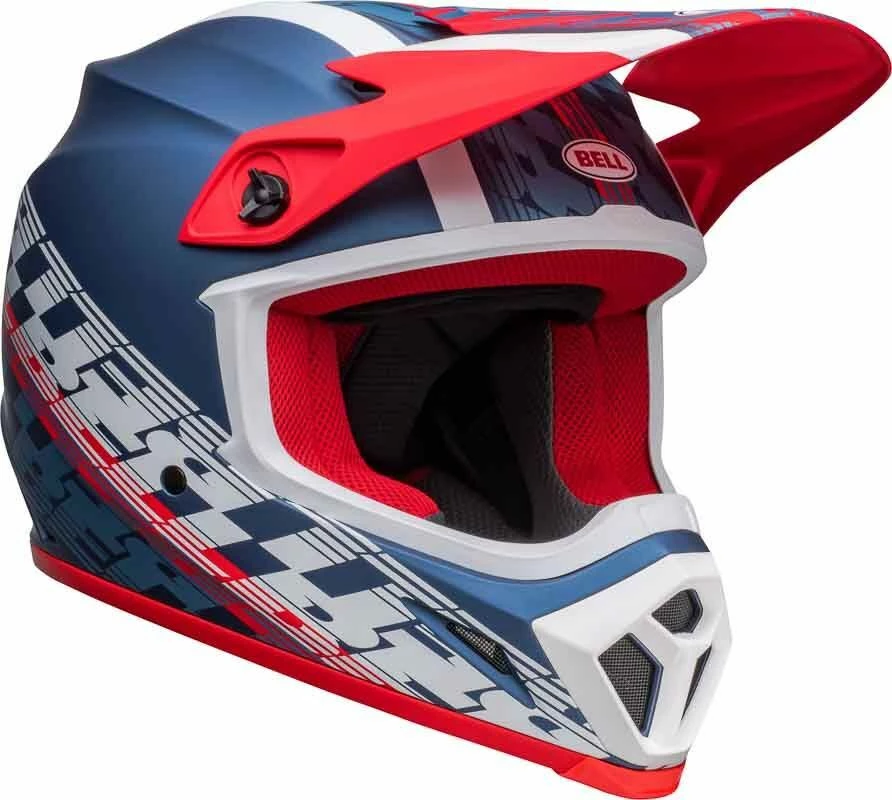 Promo 🎁 Bell 2023 MX-9 MIPS Offset Matte Metal Blue White Helmet 🔥 - Image 2
