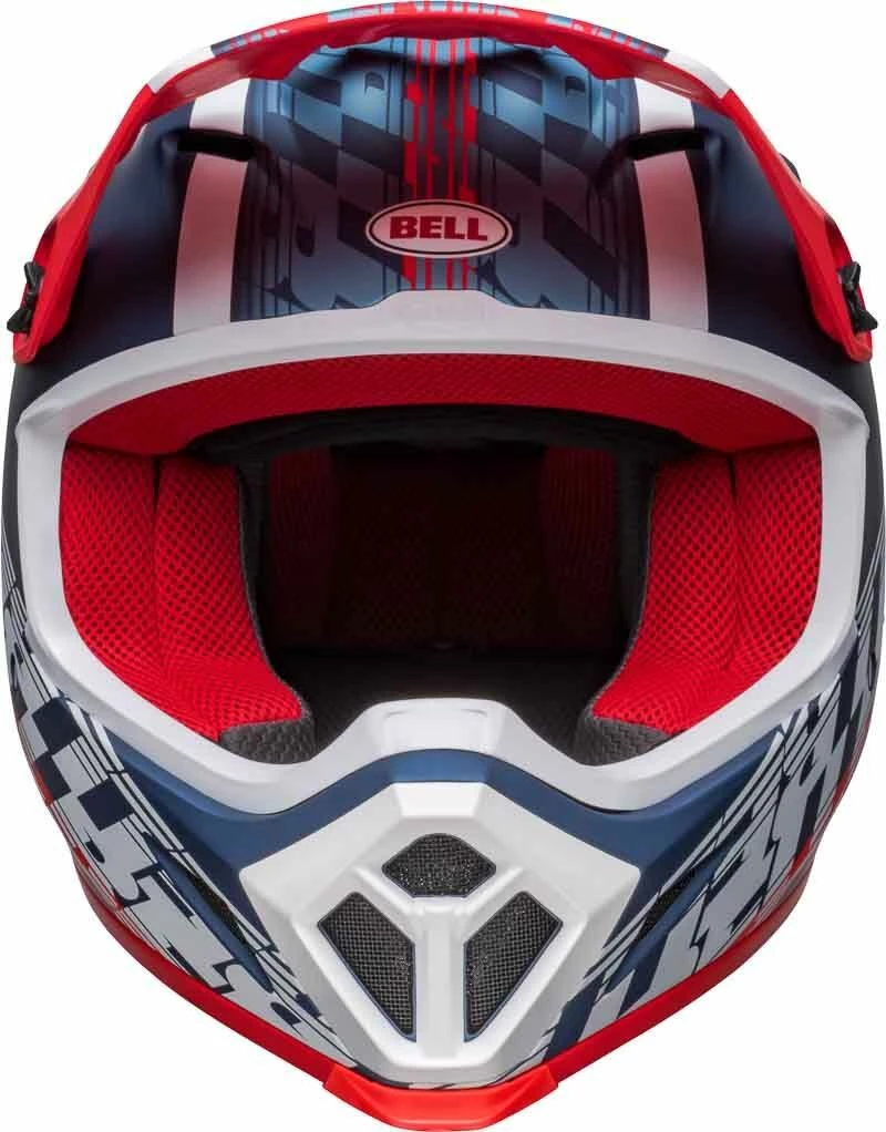 Promo 🎁 Bell 2023 MX-9 MIPS Offset Matte Metal Blue White Helmet 🔥 - Image 3