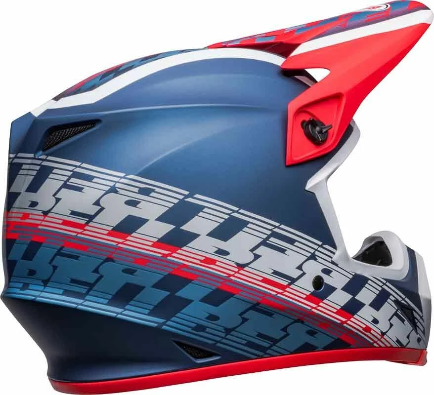 Promo 🎁 Bell 2023 MX-9 MIPS Offset Matte Metal Blue White Helmet 🔥 - Image 8