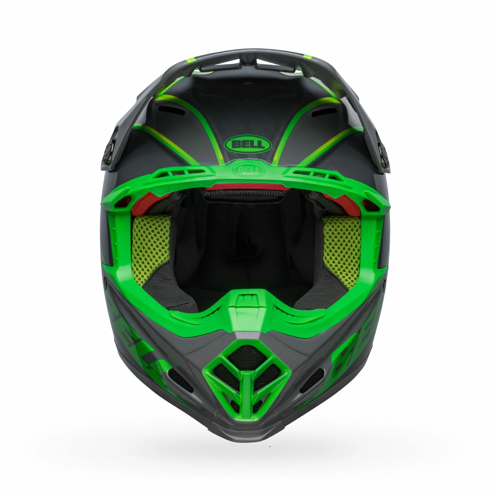 Hot Sale π Bell Moto-9S Flex Gloss Helmet - Grey/Green - S π - Image 3