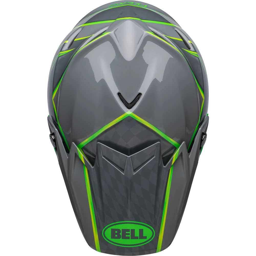 Hot Sale π Bell Moto-9S Flex Gloss Helmet - Grey/Green - S π