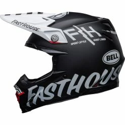New ๐ฏ Bell Moto-9S Flex Fasthouse Flex Crew Black White Helmet - White - Medium - Adult ๐