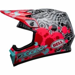 Brand new ๐ Bell MX-9 MIPS Tagger Splatter Bright Red Grey Helmet ๐งจ