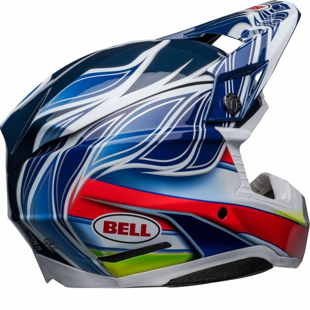 Coupon β€οΈ Bell Moto-10 Spherical Tomac Replica Helmet - Blue/White/Red - M π - Image 2