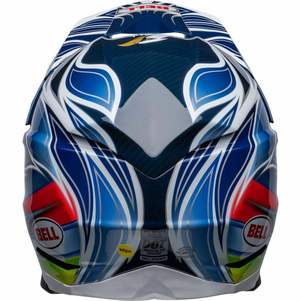 Coupon β€οΈ Bell Moto-10 Spherical Tomac Replica Helmet - Blue/White/Red - M π - Image 3