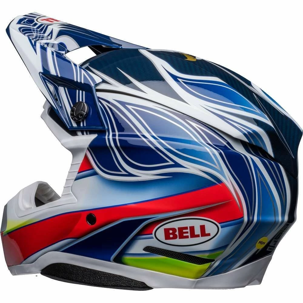 Coupon β€οΈ Bell Moto-10 Spherical Tomac Replica Helmet - Blue/White/Red - M π - Image 4