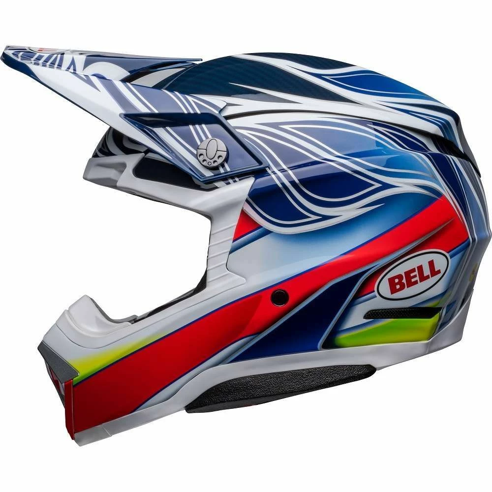 Coupon β€οΈ Bell Moto-10 Spherical Tomac Replica Helmet - Blue/White/Red - M π - Image 5