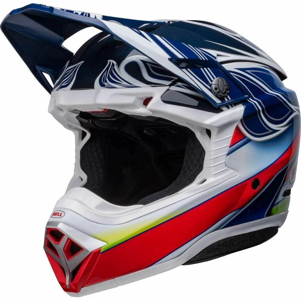 Coupon β€οΈ Bell Moto-10 Spherical Tomac Replica Helmet - Blue/White/Red - M π - Image 6
