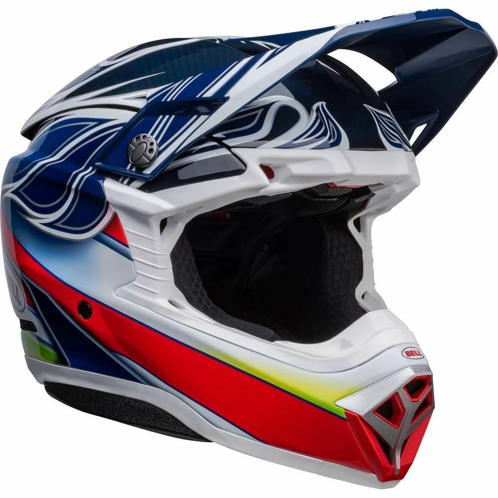 Coupon β€οΈ Bell Moto-10 Spherical Tomac Replica Helmet - Blue/White/Red - M π - Image 8