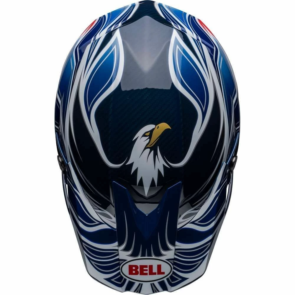 Coupon β€οΈ Bell Moto-10 Spherical Tomac Replica Helmet - Blue/White/Red - M π - Image 9