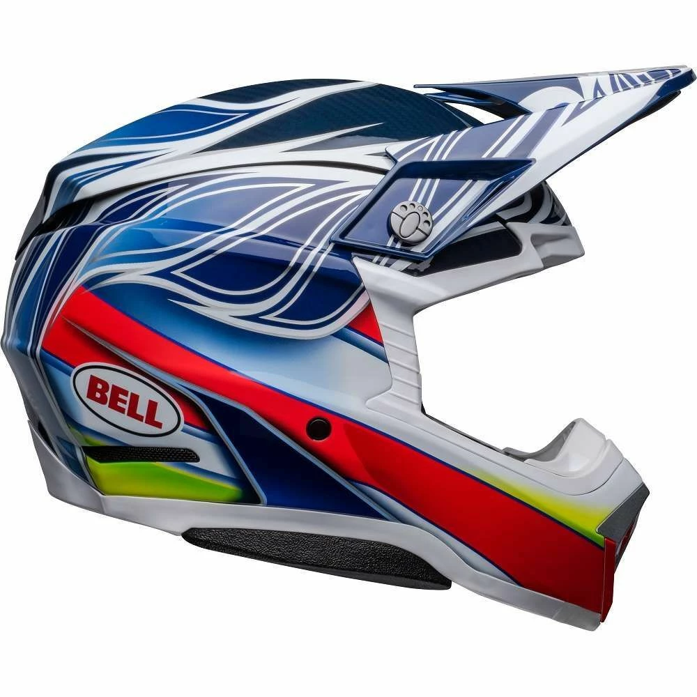 Coupon β€οΈ Bell Moto-10 Spherical Tomac Replica Helmet - Blue/White/Red - M π