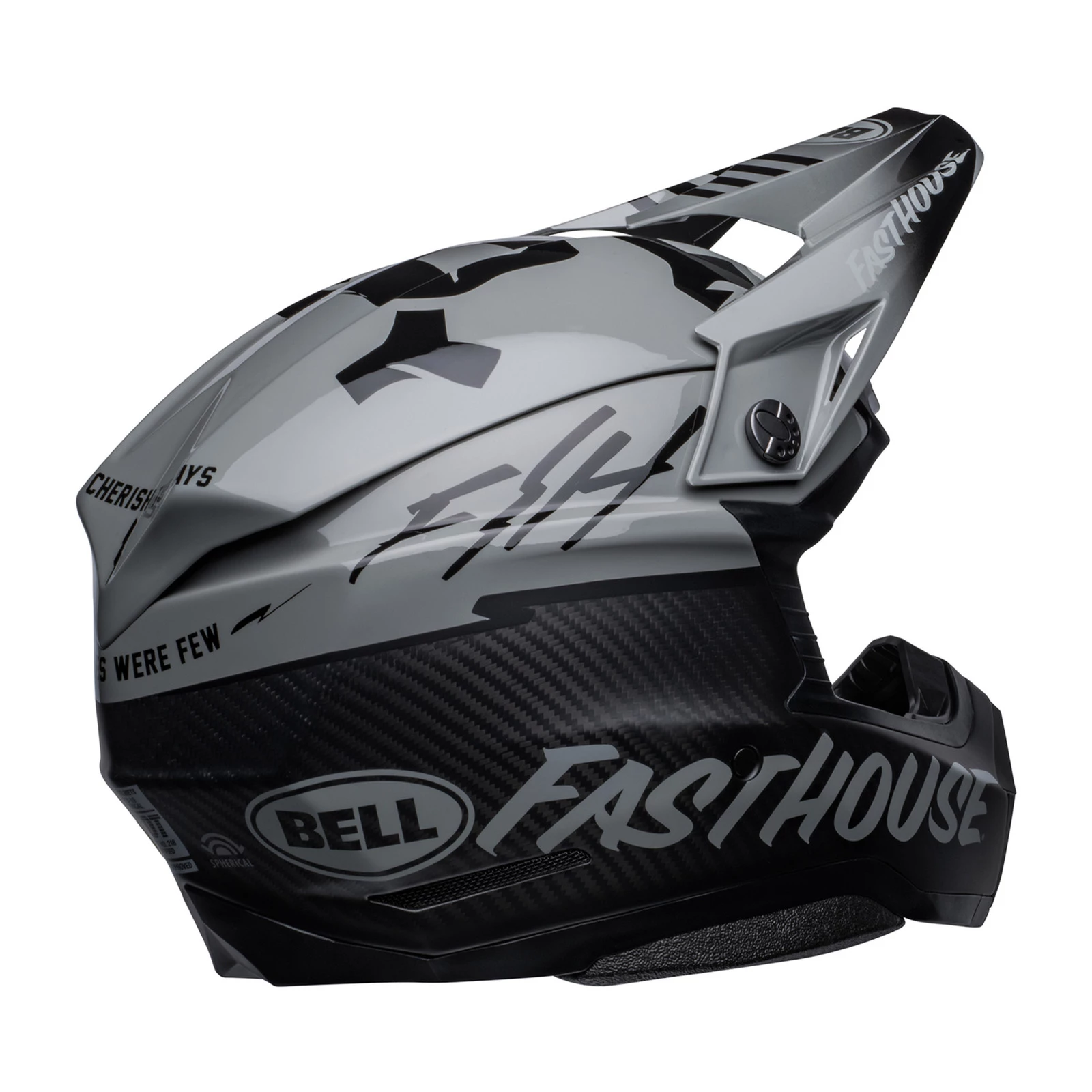 Discount π Bell Moto-10 Fasthouse BMF Helmet - Grey/Black - S π - Image 4