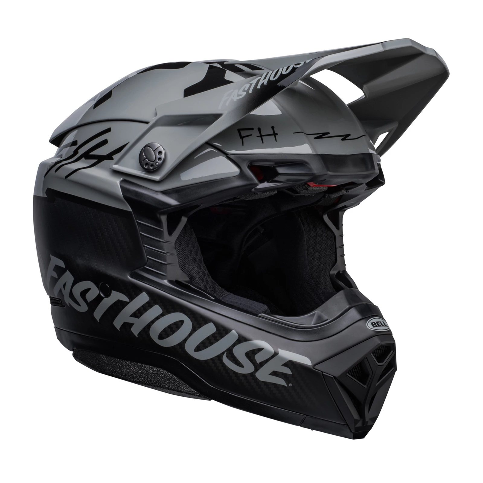 Discount π Bell Moto-10 Fasthouse BMF Helmet - Grey/Black - S π - Image 5