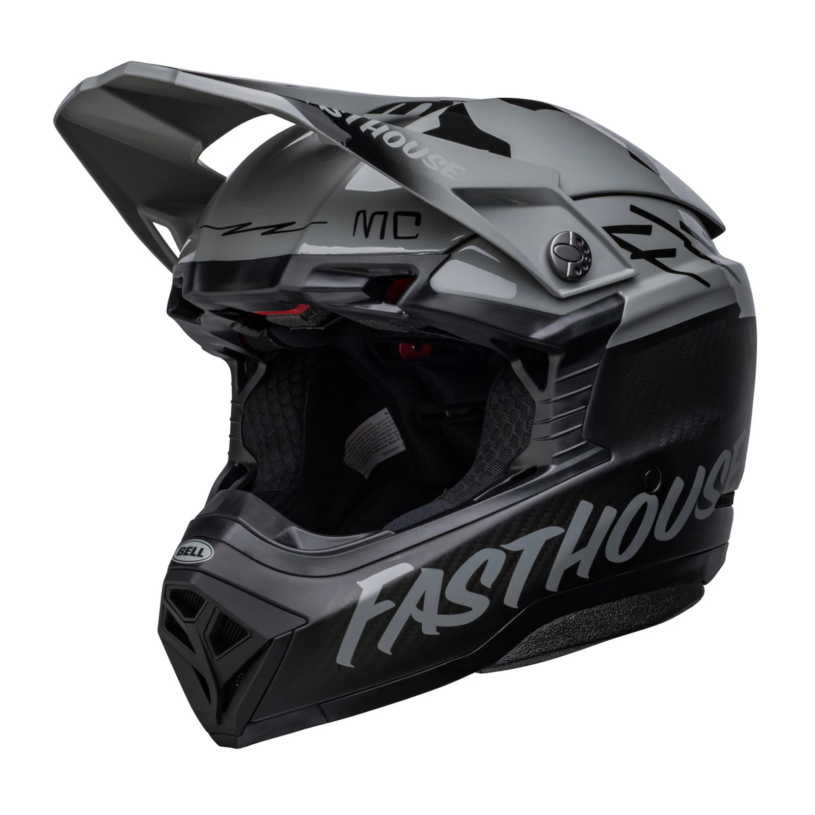 Discount π Bell Moto-10 Fasthouse BMF Helmet - Grey/Black - S π - Image 6